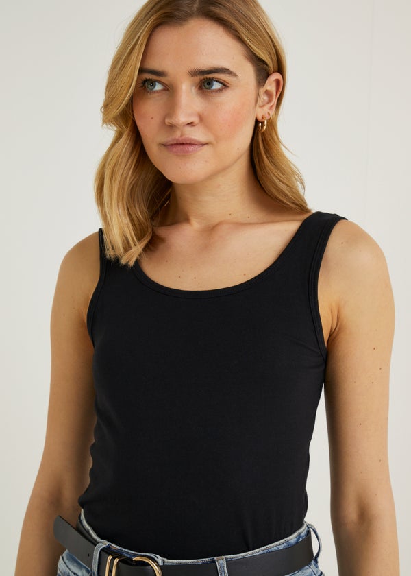 Black vest top womens shop