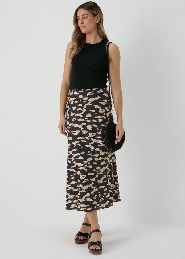 Black Stone Midi Skirt Matalan