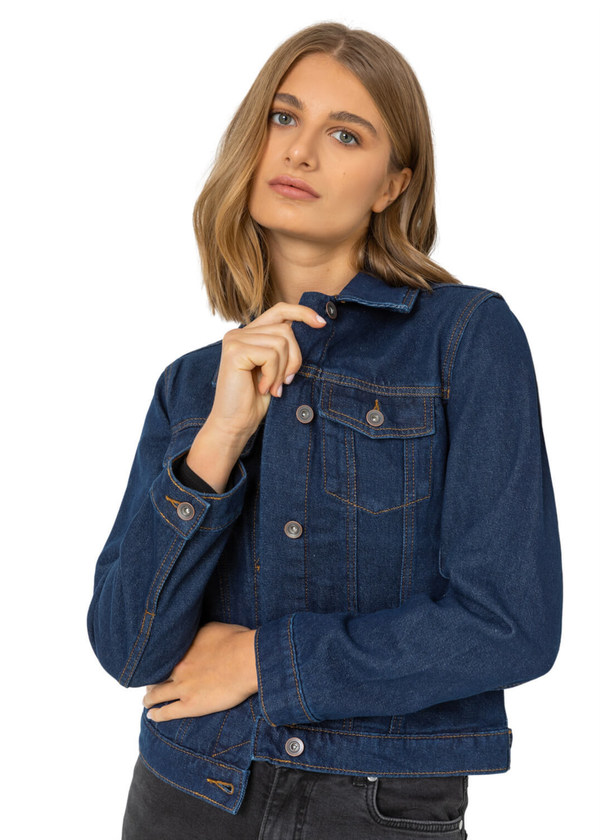 Roman Indigo Classic Cotton Denim Jacket Matalan