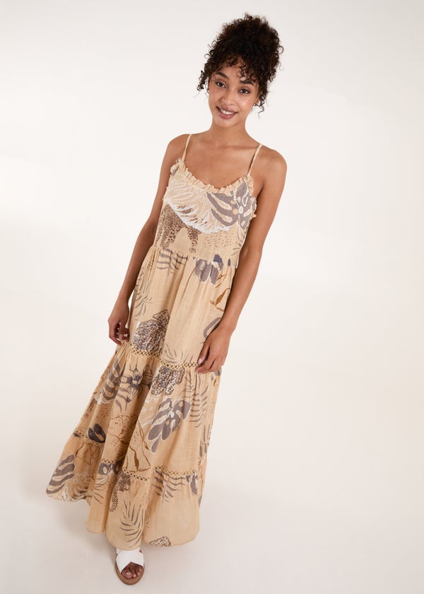 Blue Vanilla Beige Elephant Dress Cami Dress Matalan