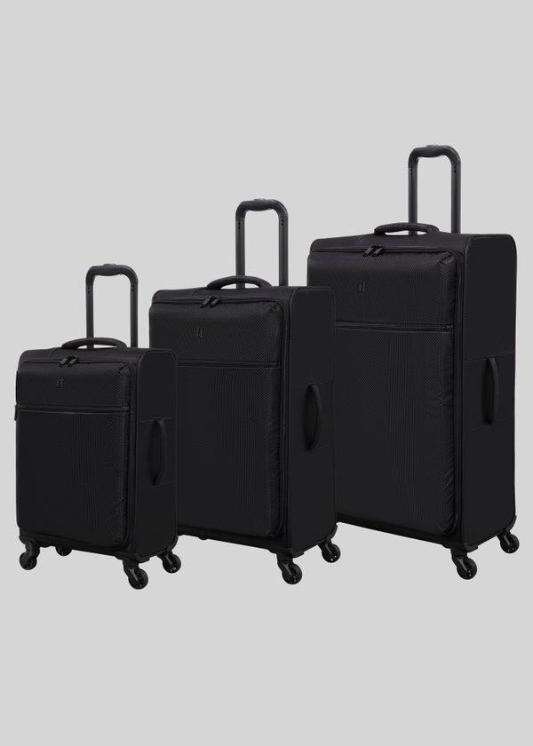 IT Luggage Black Navigator Soft Suitcase Matalan - Main Image