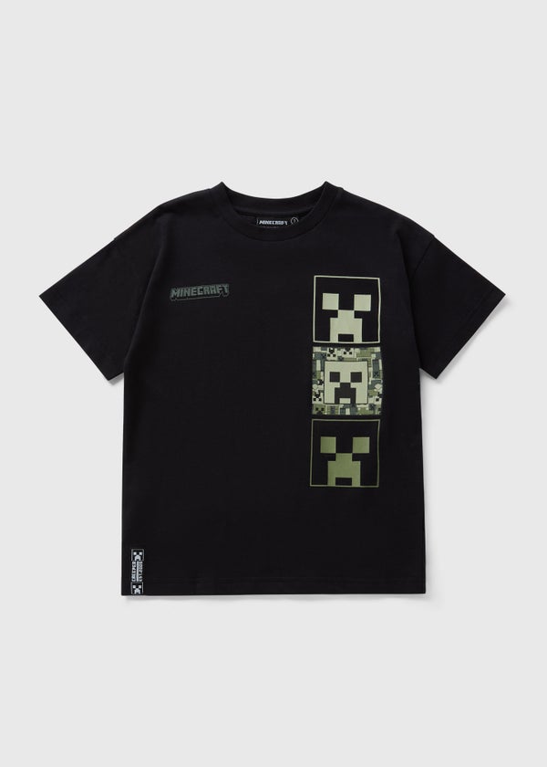 Minecraft Boys Black T-Shirt (5-13yrs) Matalan