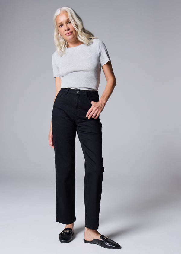 Black Straight Leg Jeans Matalan