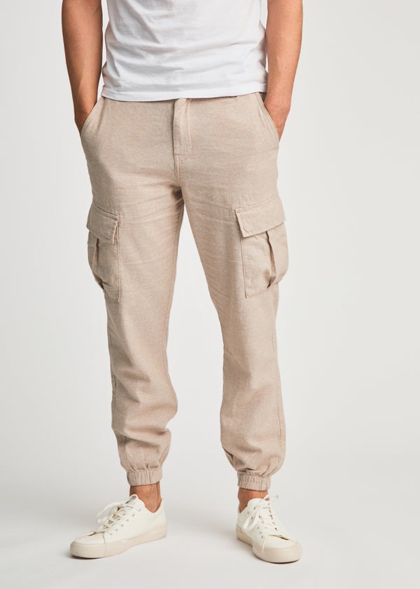 パンツ WIRROW linen cargo pants beige WIRROW linen cargo pants beige