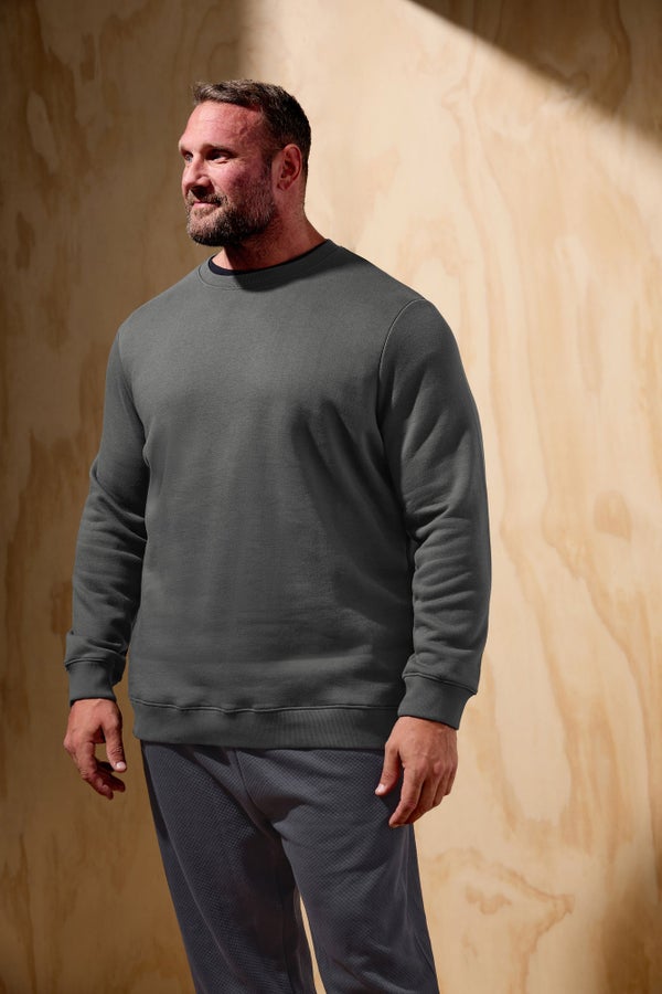 BadRhino Grey Crew Neck Jumper Matalan