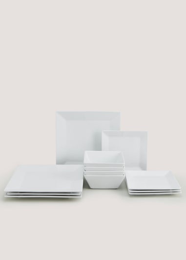 12 Piece Chicago Square Dinner Set