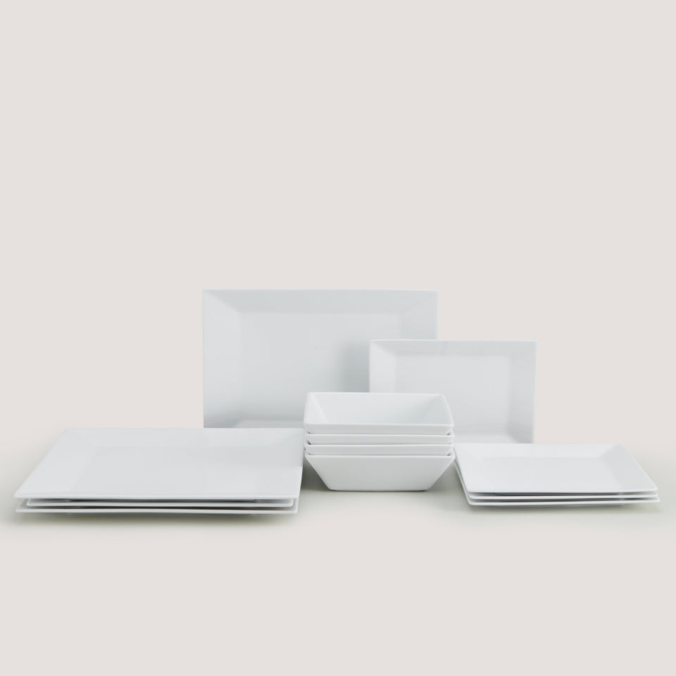 12 Piece Chicago Square Dinner Set