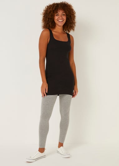 Black Essential Longline Vest Top