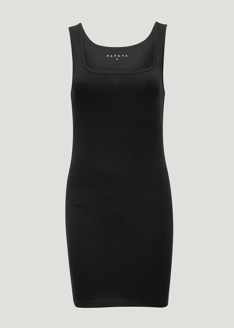 Black Essential Longline Vest Top