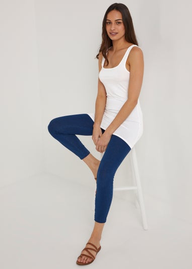 White Essential Longline Vest Top