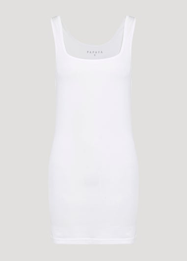 White Essential Longline Vest Top