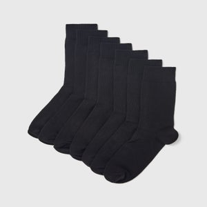 7 Pack Black Cotton Rich Socks