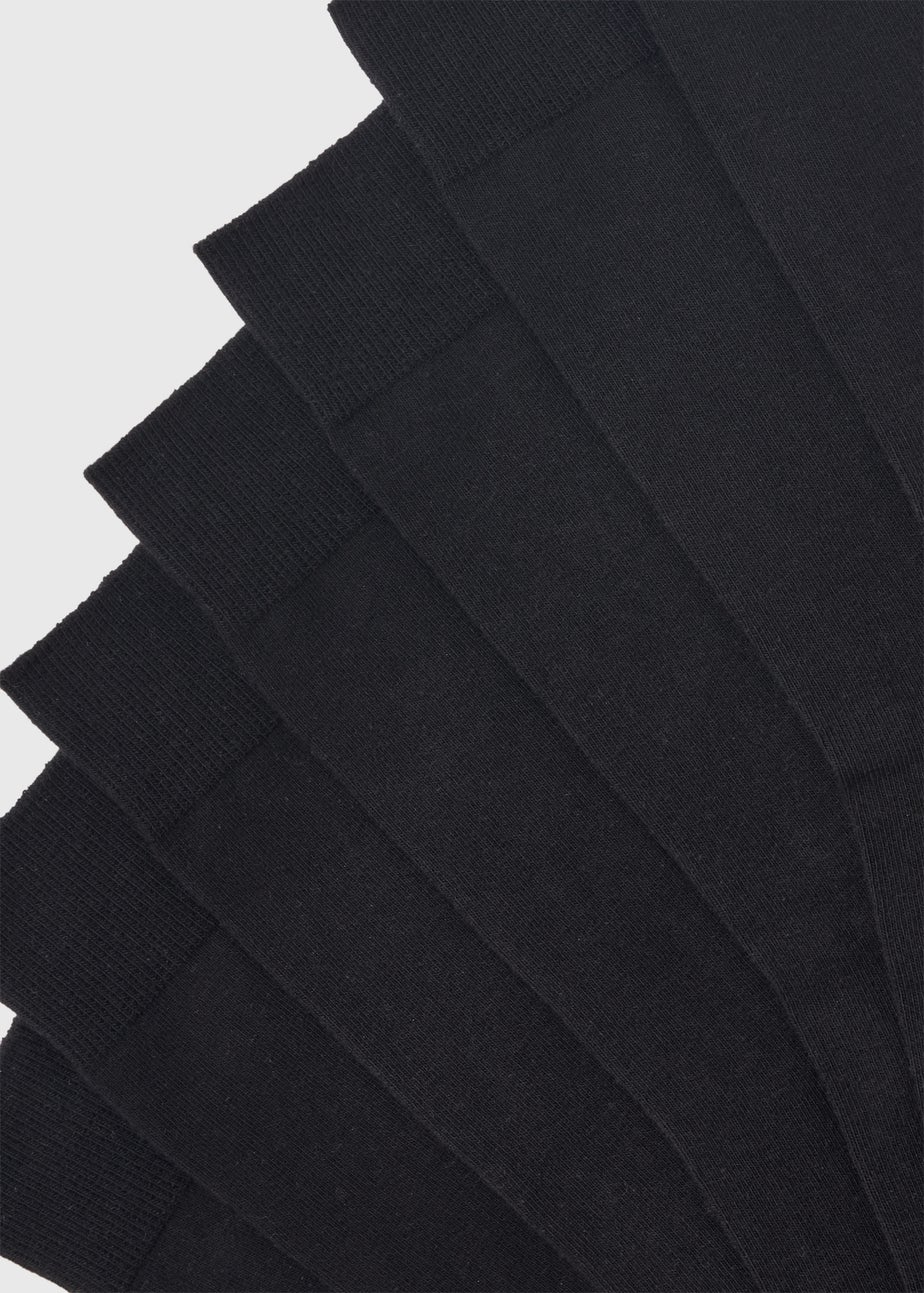7 Pack Black Cotton Rich Socks