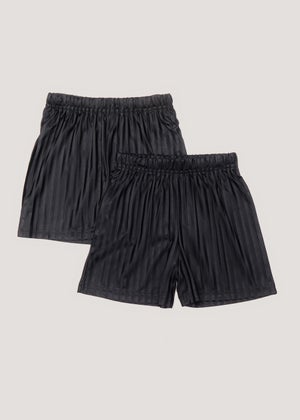 Boys 2 Pack Black School Sport Shorts (3-13yrs)