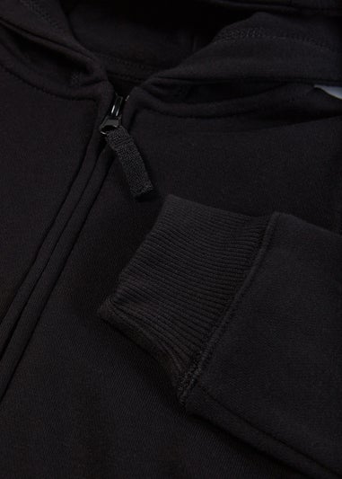 Kids Black Zip Up School Hoodie (3-13yrs)