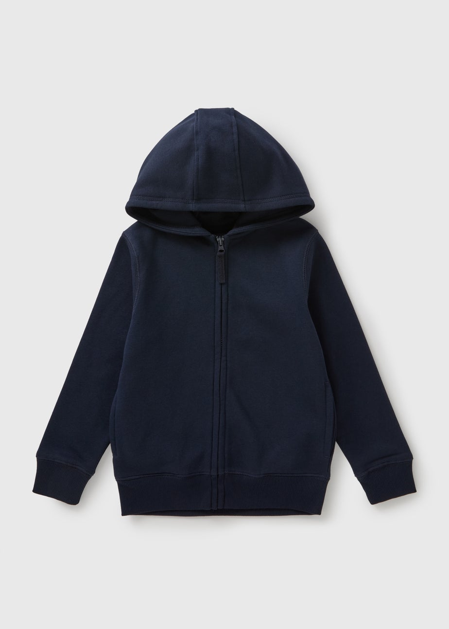 Kids Navy Zip Up School Hoodie (3-13yrs)