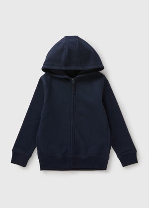 Kids Navy Zip Up School Hoodie (3-13yrs)