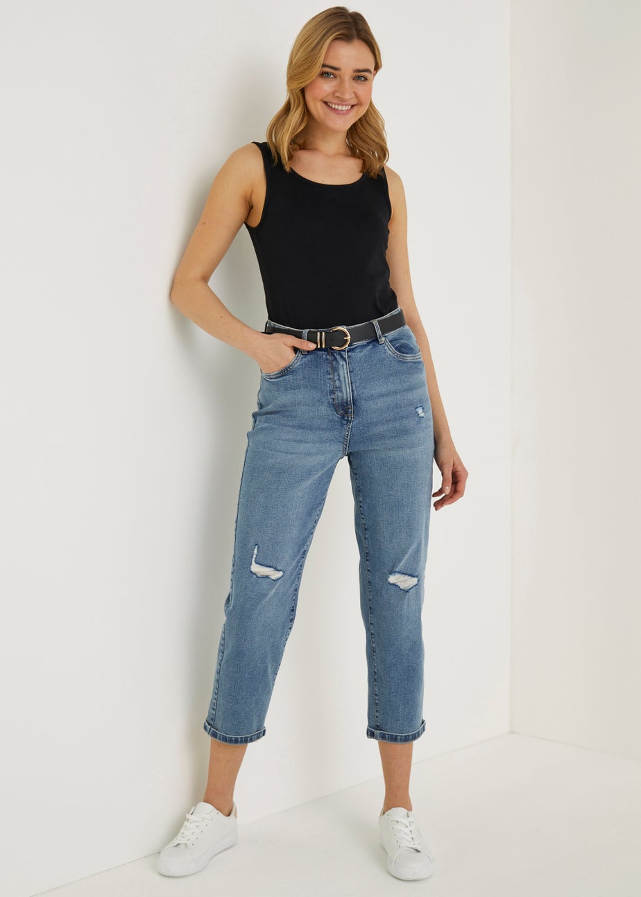 Black Essential Vest Top