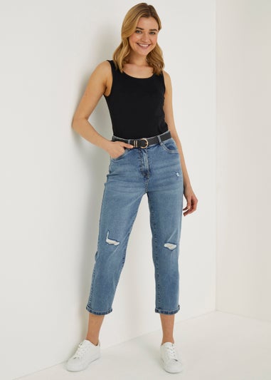 Black Essential Vest Top