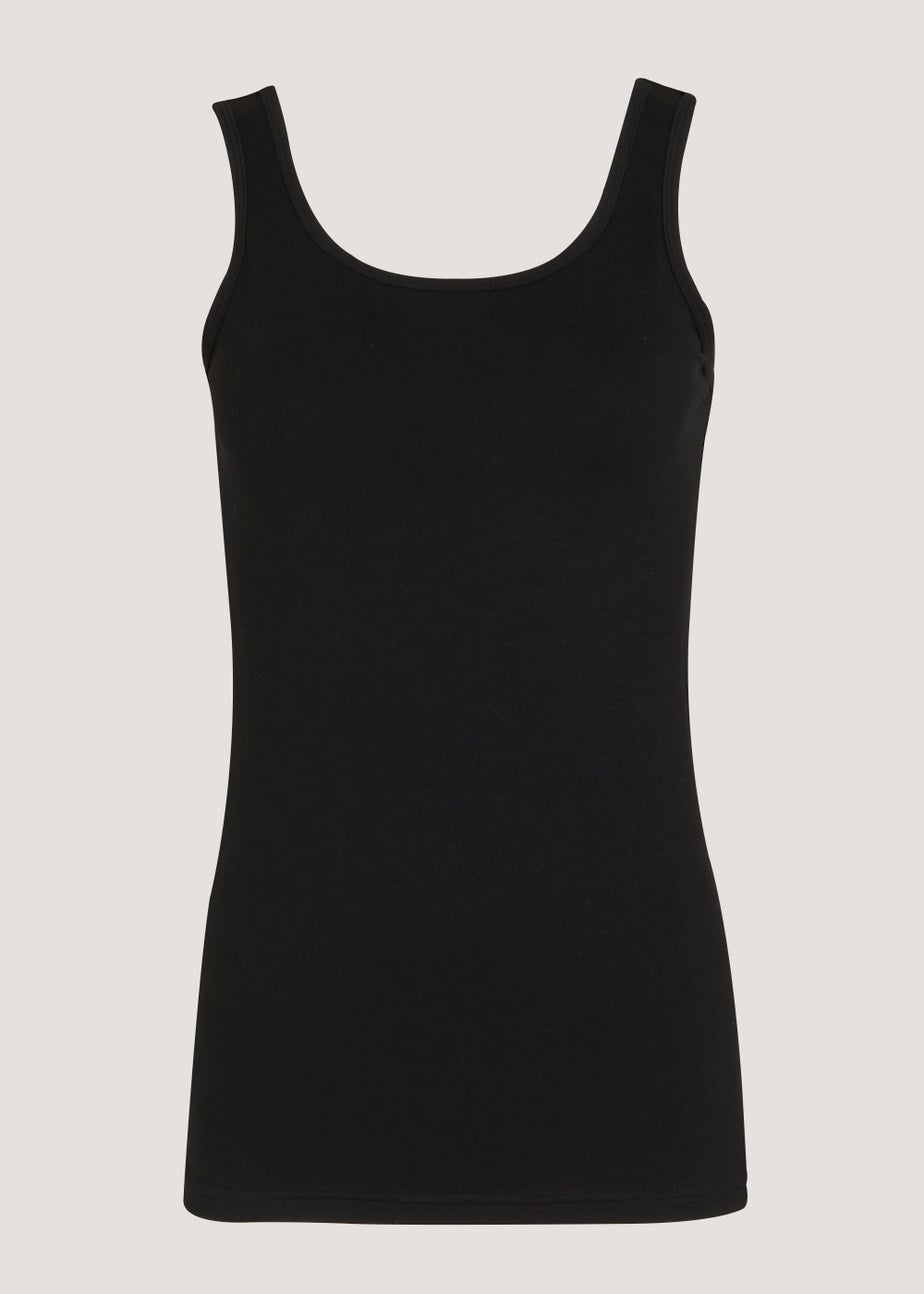 Black Essential Vest Top