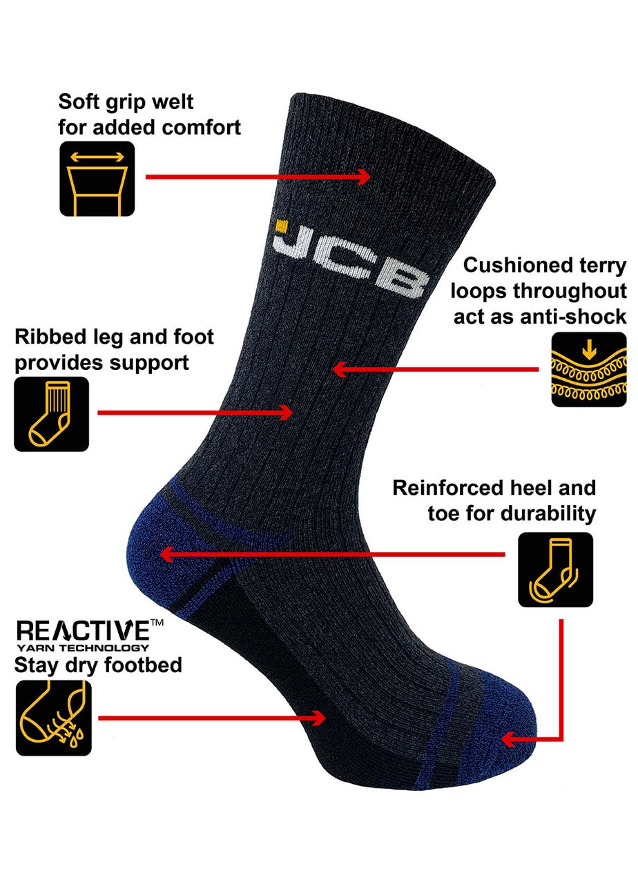 3 Pack JCB Work Socks
