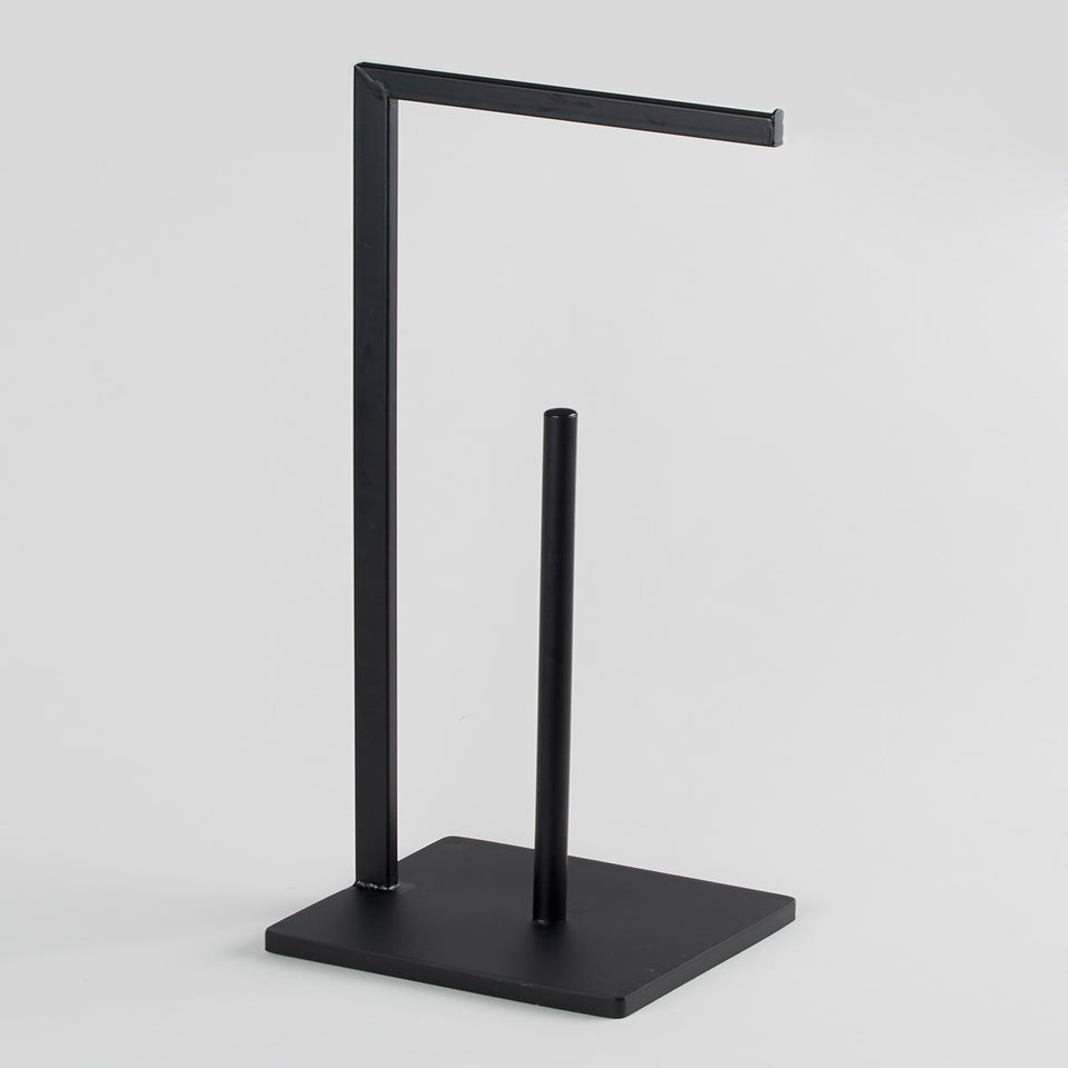 Black Metal Toilet Roll Holder