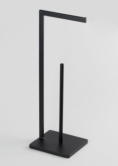 Black Metal Toilet Roll Holder