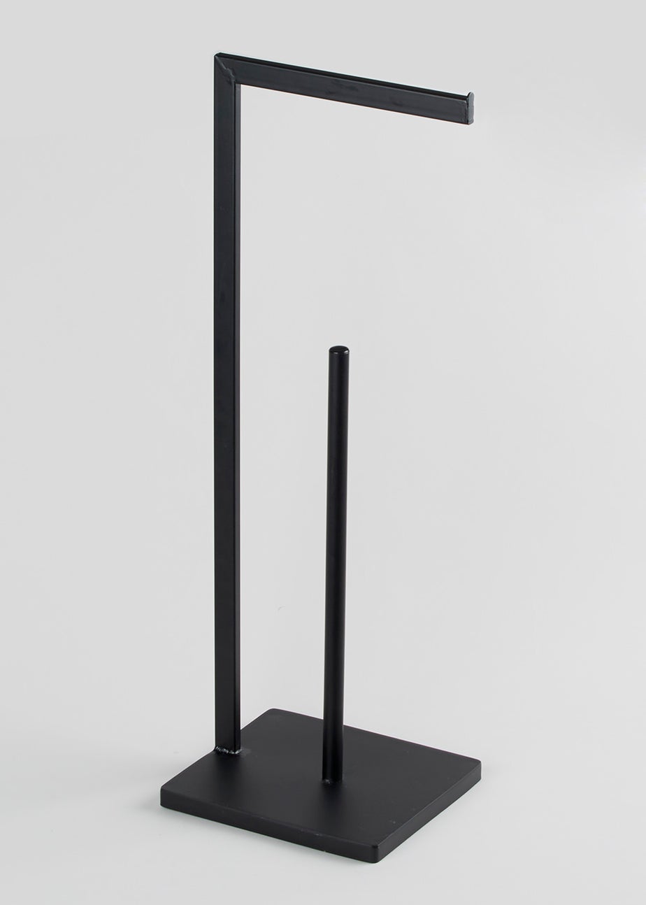 Black Metal Toilet Roll Holder