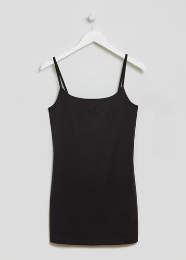 Black Essential Longline Cami Top