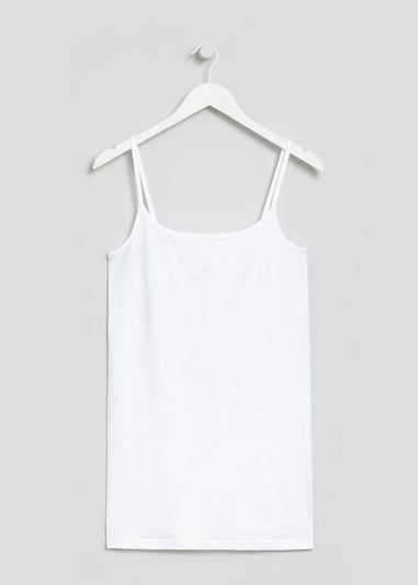 White Essential Longline Cami Top