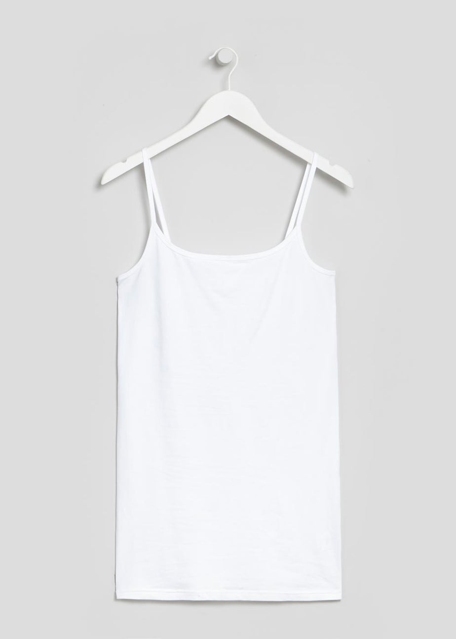 White Essential Longline Cami Top