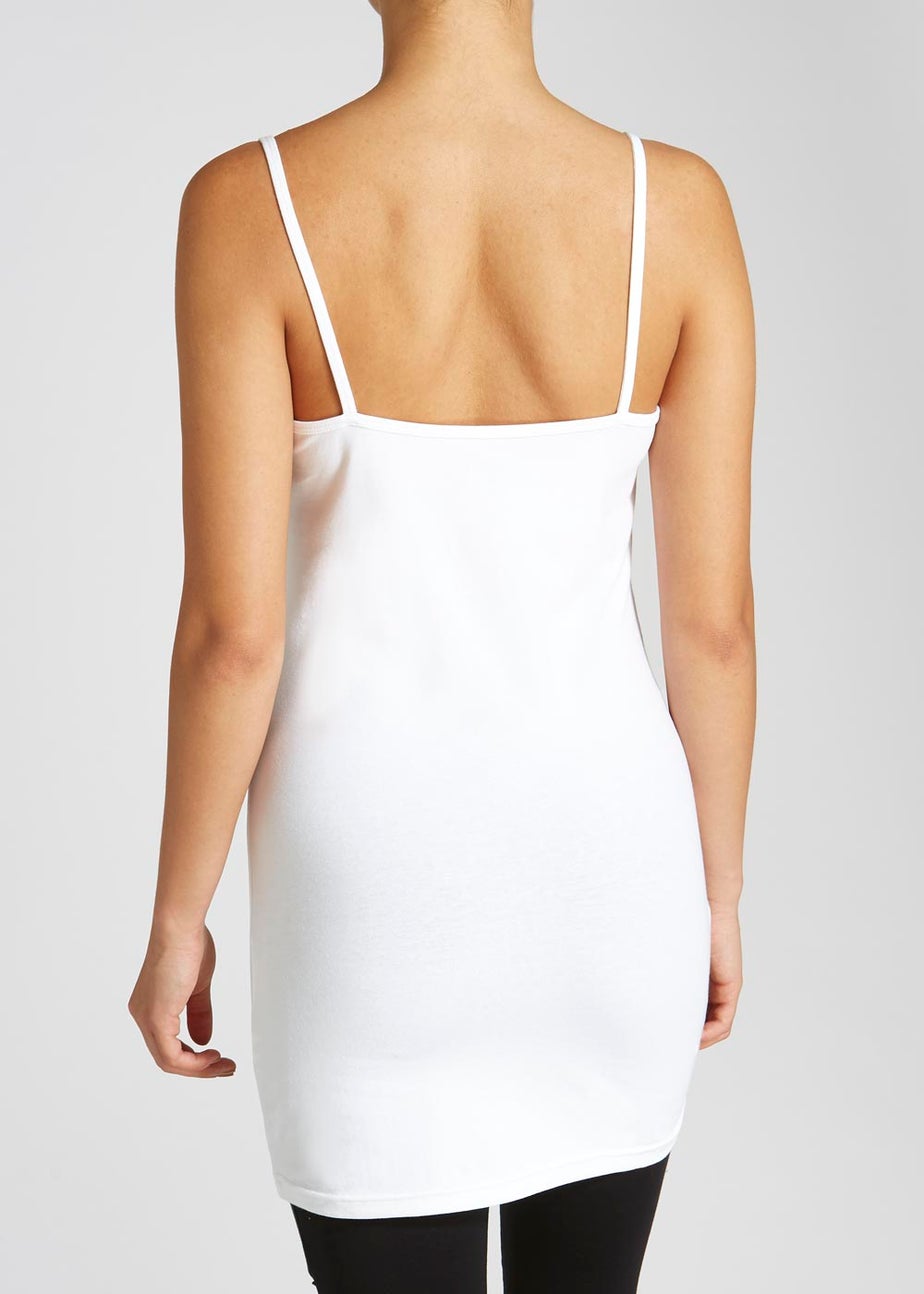 White Essential Longline Cami Top