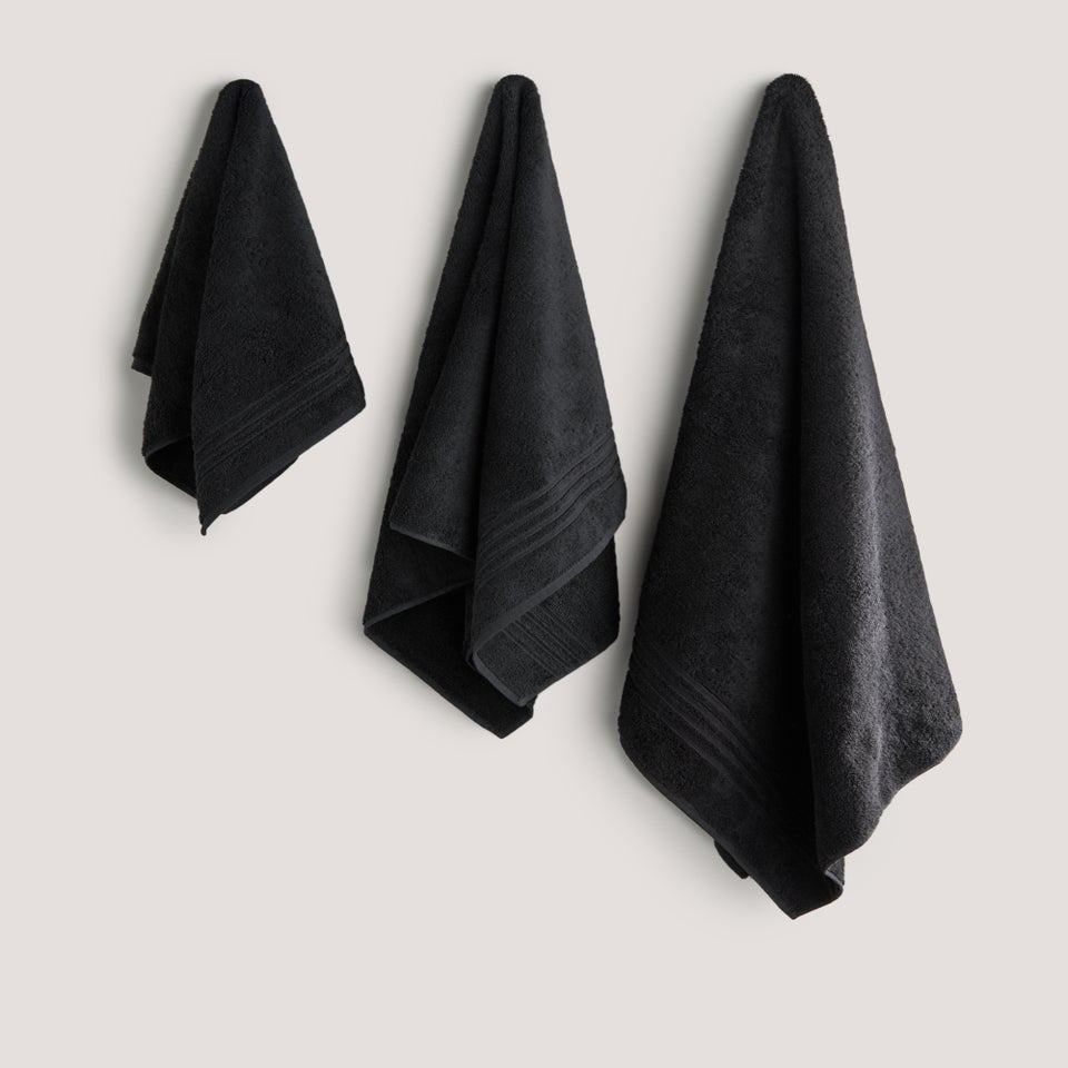 Black 100% Egyptian Cotton Towels
