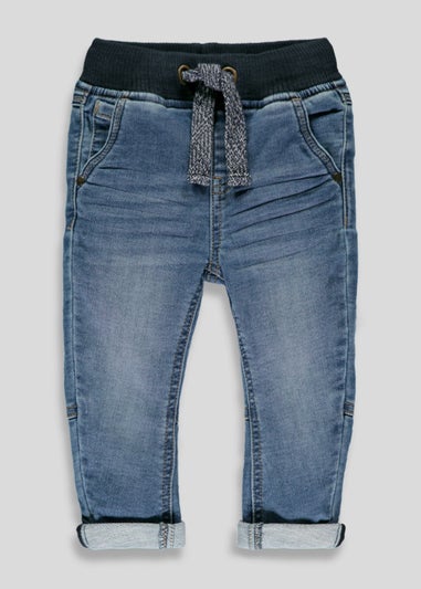 Boys Blue Ribbed Waist Jeans (9mths-6yrs)