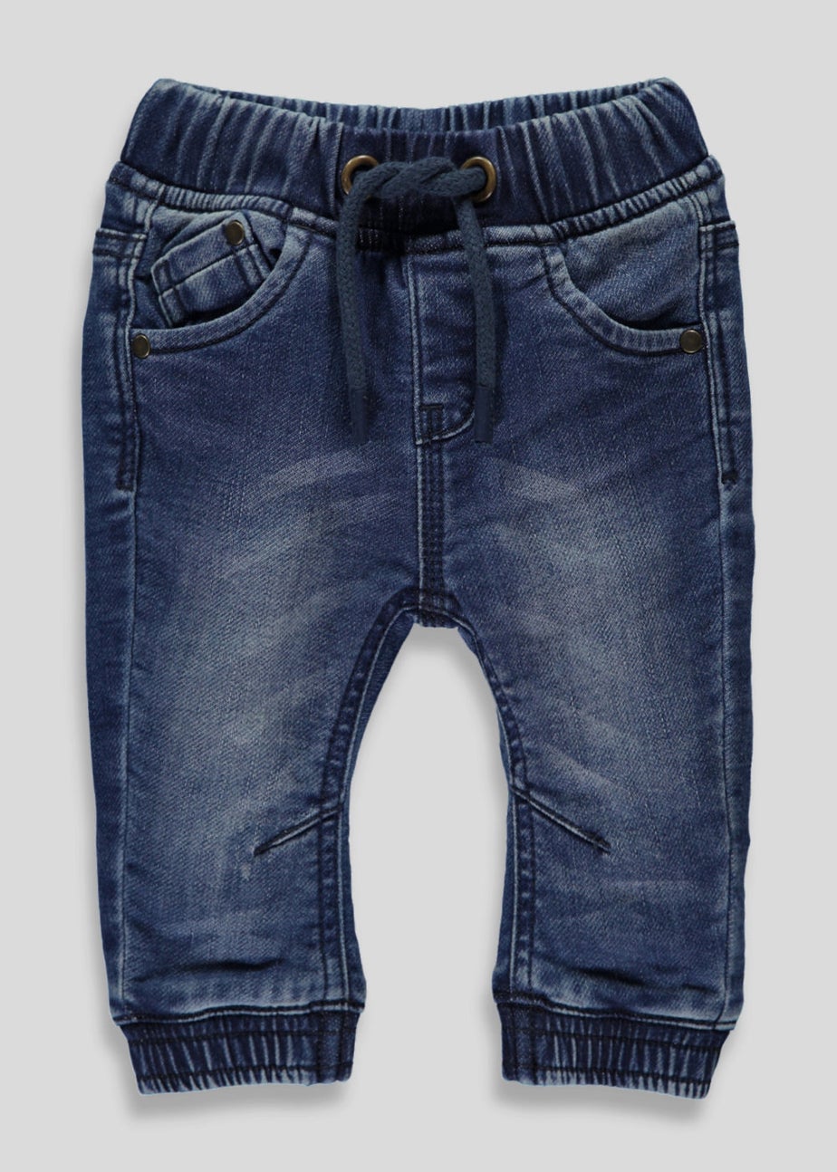 Boys Blue Cuffed Stretch Jeans (9mths-6yrs)
