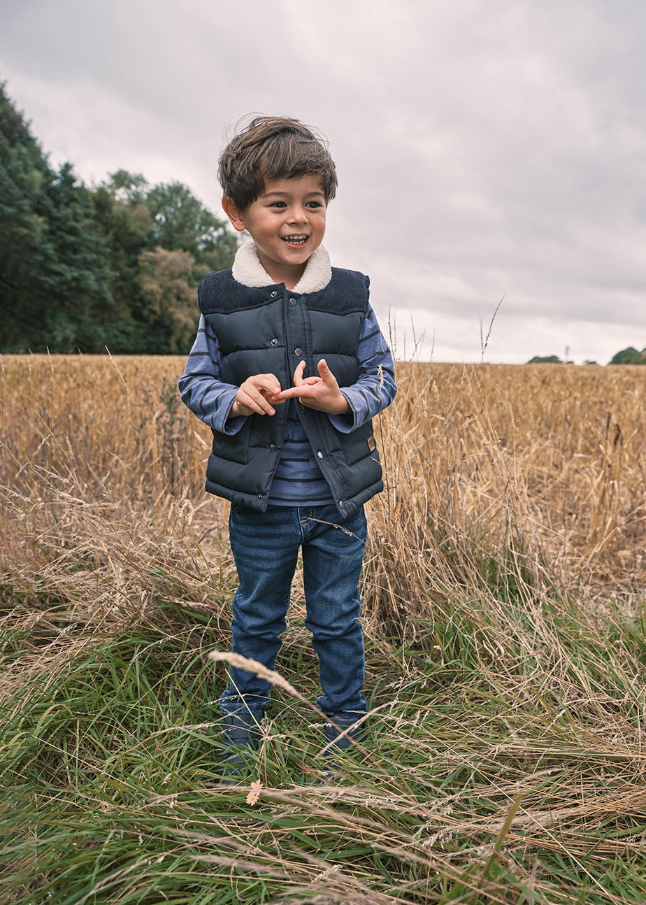 Boys Blue Cuffed Stretch Jeans (9mths-6yrs)