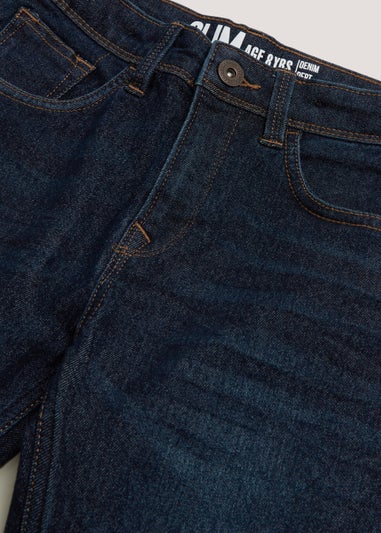 Boys Dark Wash Stretch Slim Fit Jeans (4-12yrs)