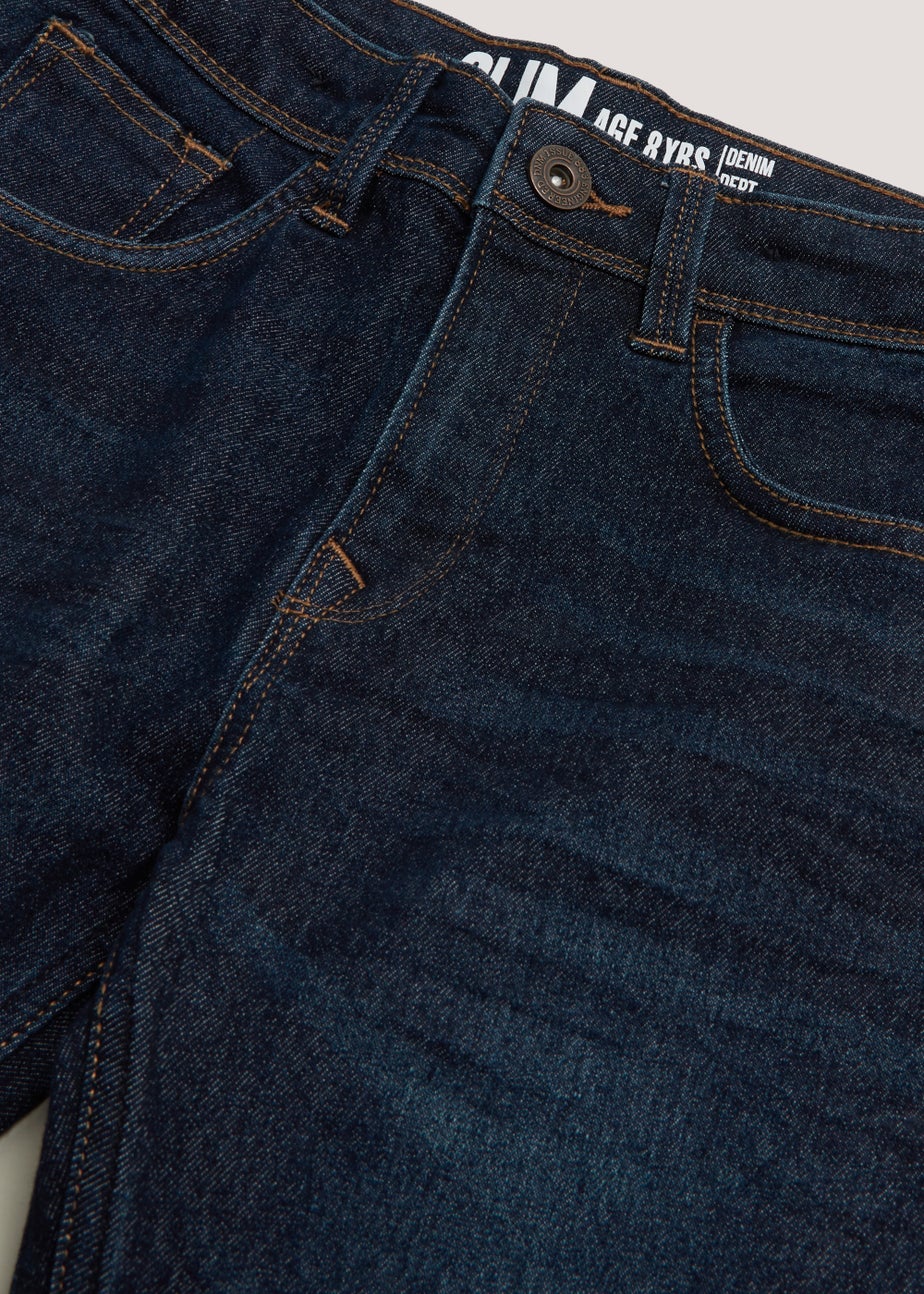 Boys Dark Wash Stretch Slim Fit Jeans (4-12yrs)