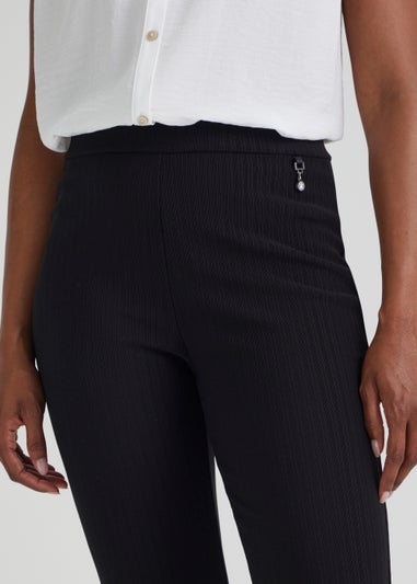 Et Vous Black Ribbed Trousers