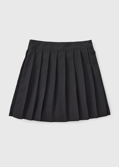 Girls Black Pleated School Skirt (8-16yrs)