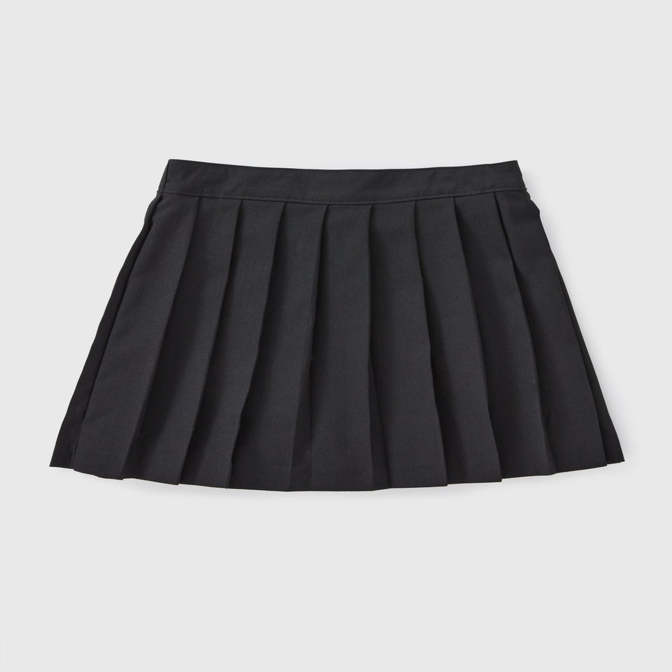 Girls Black Pleated School Skirt (8-16yrs)