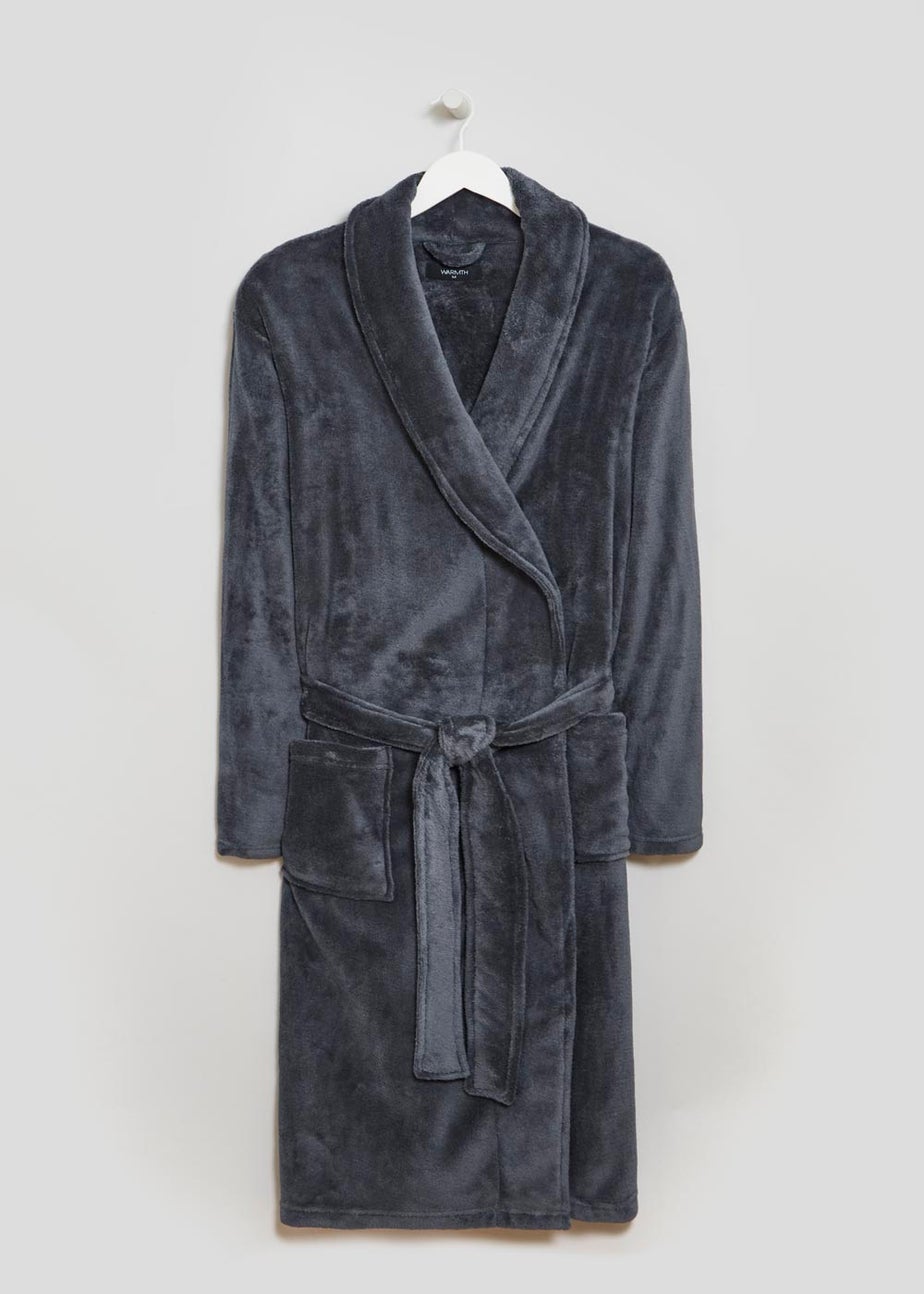 Grey Fleece Dressing Gown