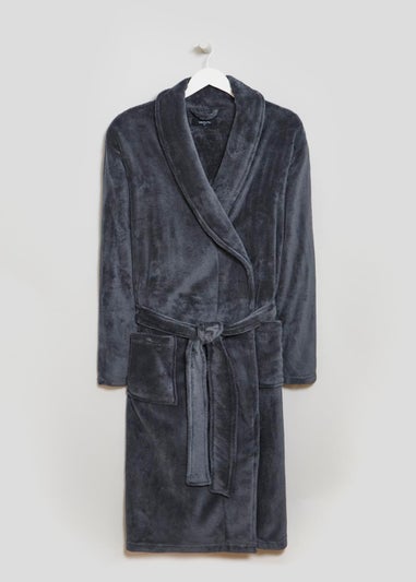 Grey Fleece Dressing Gown
