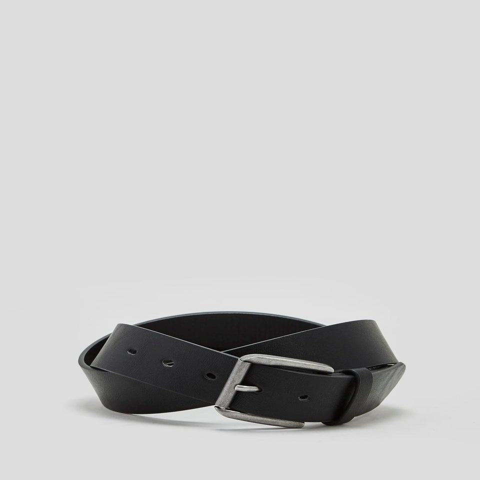 Black PU Buckle Belt
