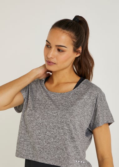 Souluxe Grey 2 in 1 Sports Top
