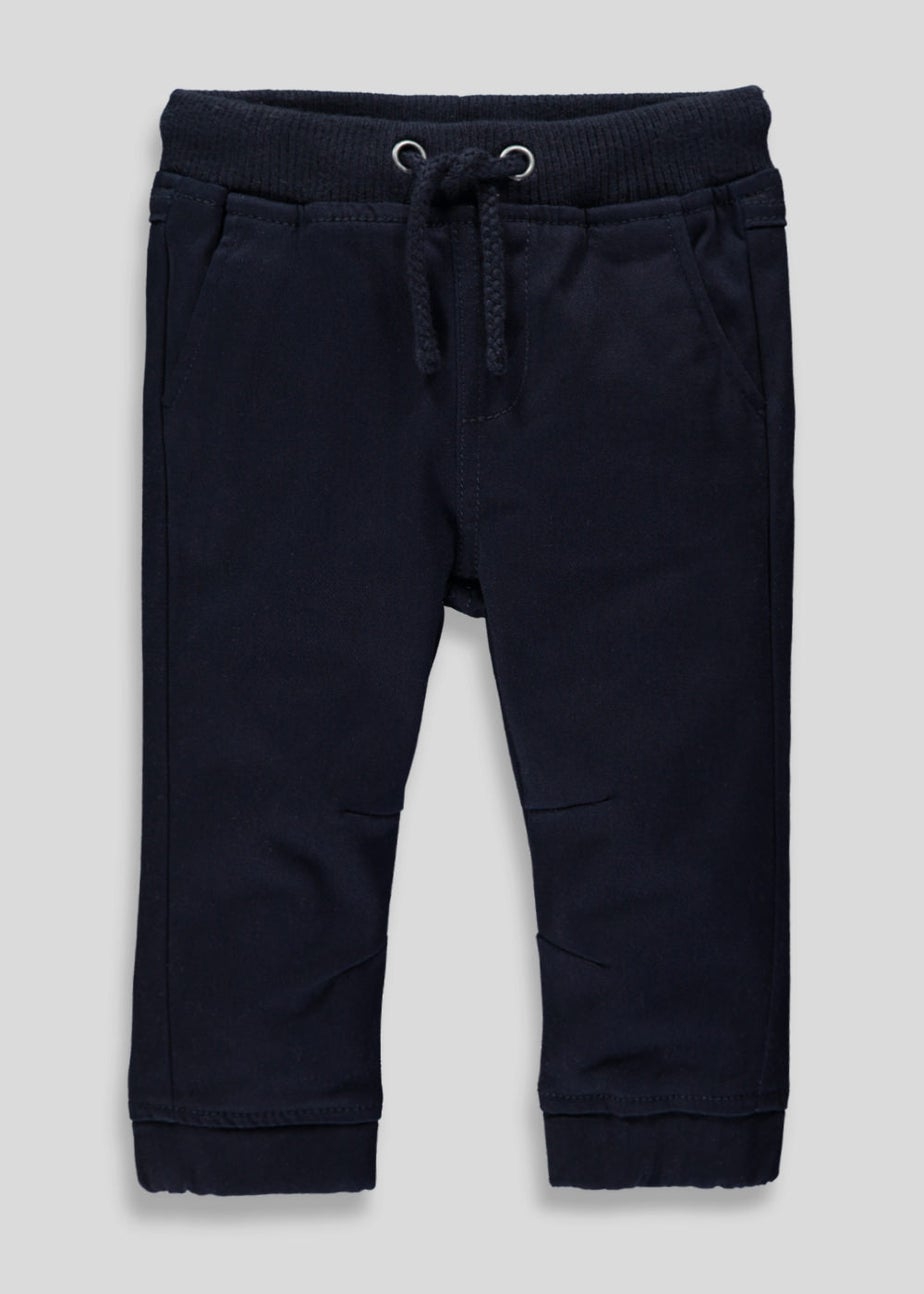 Boys Navy Cuffed Chinos (9mths-6yrs)
