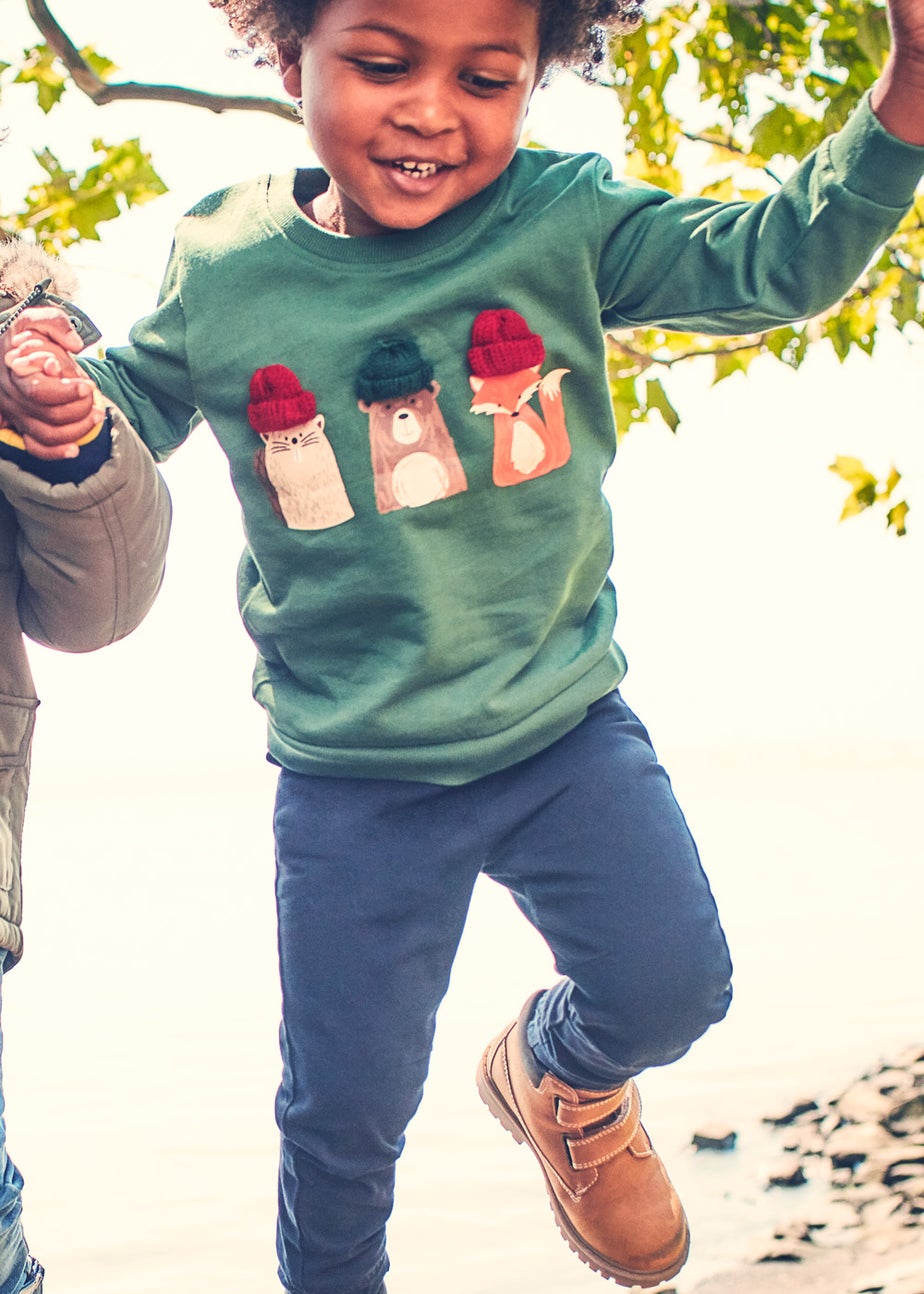 Boys Navy Cuffed Chinos (9mths-6yrs)
