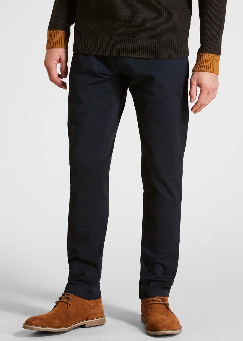 Navy Slim Fit Stretch Chinos
