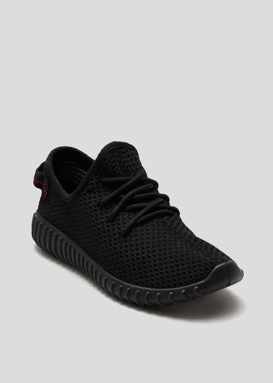 Black Knitted Trainers