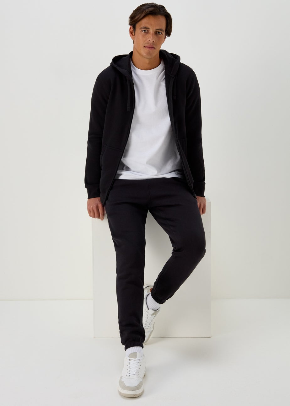 Black Essential Cuffed Joggers